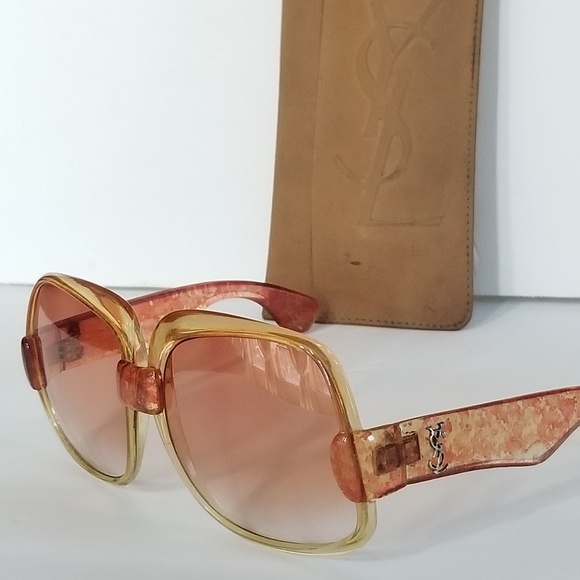 RARE AMAZING Vintage YVES SAINT LAURENT YSL PARIS 1970'S OVERSIZED    Sunglasses - Picture 5 of 16